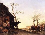 paulus potter, Driving the Cattle to Pasture in the Morning